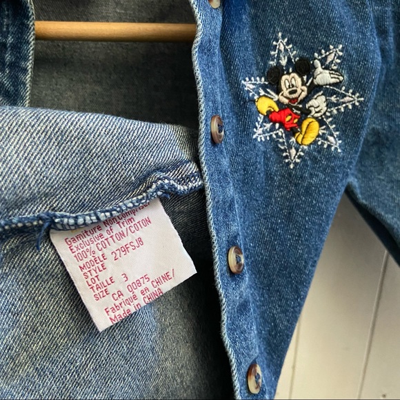 Vintage kids Mickey Mouse jean shirt - Picture 4 of 7